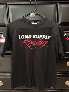 Racing Short Sleeve Tee - Black & Red